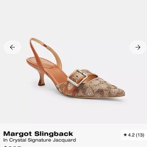 Coach Margot Slingback Heels in Tan and Brown